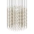 Sonneman Constellation Centaurus Cylinder 3 Light 48" Wide LED Abstract Chandelier Satin Brass