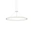 Sonneman Luna 38" Wide LED Ring Chandelier - 3000K Bright Satin Aluminum