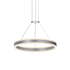 Sonneman Double Corona 24" Wide Integrated LED Ring Chandelier with Acrylic Shades Bright Satin Aluminum