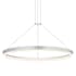 Sonneman Corona 32" Wide Suspension Pendant Bright Satin Aluminum