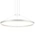 Sonneman Corona 48" LED Pendant with Frosted Shade Bright Satin Aluminum