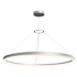 Sonneman Corona 48" Wide Suspension Pendant Bright Satin Aluminum