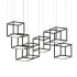 Sonneman Cubix 6 Light LED Pendant Satin Black