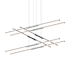Sonneman Tik-Tak 47-1/2" Wide LED Three Tier Linear Chandelier with Optical Acrylic Shades Polished Chrome