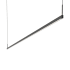 Sonneman Thin-Line 96" Wide Single Sided Integrated LED Suspension Linear Pendant - 3000K Satin Black