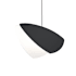 Sonneman Papillons 13" Wide LED Mini Pendant with Black Shade Satin Black