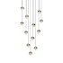 Sonneman Grapes 12 Light 16" Wide LED Suspension Multi Light Pendant Brass