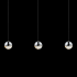 Sonneman Grapes 3 Light 38" Wide LED Suspension Linear Pendant Polished Chrome