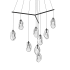 Sonneman Liquid 9 Light 51" Wide Full Sized Pendant Satin Black / Clear