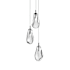 Sonneman Liquid 3 Light 22-1/2" Wide Full Sized Pendant Satin Black / Clear