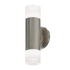 Sonneman ALC 2 Light 11" Tall LED Outdoor Wall Sconce Satin Nickel / Etched Glass