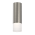 Sonneman ALC Single Light 9" Tall Integrated LED Flush Mount Ceiling Fixture with Ribbed Glas Satin Nickel / Etched Ribbon Glass