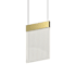 Sonneman V Panels 9" Wide Suspension Mini Pendant Brass / Clear