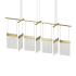 Sonneman V Panels 56" Wide Suspension Linear Pendant Brass / Clear
