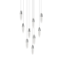 Sonneman Sultana 25" Wide Multi Light Pendant Polished Chrome