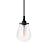 Sonneman Chelsea 1 Light Pendant with Clear Shade Satin Black