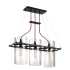 Sonneman Square Ring 3 Light Pendant with Clear Shade Satin Black