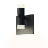 Sonneman Suspenders Standard Single LED Wall Sconce with Bar-Mounted Duplex Cylinder Luminaire and Glass Diffuser Satin Black