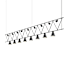 Sonneman Suspenders 8 Light 170" Wide LED Linear Chandelier Satin Black