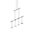Sonneman Suspenders 4 Light 37" Wide LED Linear Chandelier Satin Black