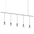 Sonneman Suspenders 73" Wide Suspension Pendant Satin Black