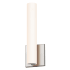 Sonneman Tubo Slim 12" LED Bath Sconce with Flat Trim Satin Nickel