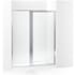 Sterling Attend 72" High x 59-1/2" Wide Pivot Framed Shower Door with Clear Glass Bright Silver