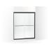 Sterling Finesse 70-1/16" High x 59-5/8" Wide Sliding Framed Shower Door Matte Black Frame Finish with Frost Clear Glass