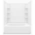 Sterling Ensemble, 60" x 36" x 72" Tile Bath/Shower with Age in Place Backers - Left-hand Drain White
