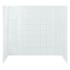 Sterling Ensemble 54-1/4" x 60" x 37-1/2" Vikrell Shower Wall Set with Tile Design and Age-in-Place Backers White