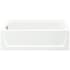 Sterling Ensemble 60" x 32-1/8" Vikrell Soaking Bathtub for Alcove Installations with Left Drain and Above Floor Drain White