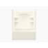 Sterling Ensemble AFD, Series 7122, 60" x 32" x 76" Curve Bath/Shower - Left-hand Drain Biscuit