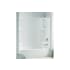 Sterling Accord 60" x 30" x 74-1/4" AFD Smooth Bath/Shower with Age in Place Backers - Right-hand Drain White