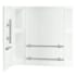 Sterling Accord 55" x 60" x 30" Vikrell Shower Wall Set with Grab Bars Left White