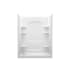 Sterling Ensemble 60" x 31-1/4" x 76-1/2" Vikrell Shower with Drain Left with Curve Design White