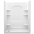 Sterling Ensemble 60-1/4" x 30" x 75-1/4" Curve End Drain Shower with Aging in Place Backerboard and Left-hand Drain White