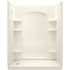 Sterling Ensemble 60" 4 Piece Shower Module with Left Hand Drain and Integrated Shelves Biscuit