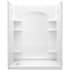 Sterling Ensemble 60" Four Piece Shower Module with Backer Boards, Left End Drain, and Corner Shelves White