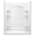 Sterling Ensemble 60" Four Piece Shower Module with Backer Boards, Right End Drain, and Corner Shelves White