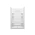 Sterling Ensemble 48" x 35-1/4" x 77" Vikrell Shower with Drain Center and Curve Design on Back Wall White