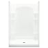 Sterling Ensemble 48" x 34" x 77" Vikrell Shower with Drain Center and Age-in-Place Backers White