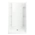 Sterling Accord 42" x 37-1/4" x 77" Vikrell Shower with Drain Center and Recessed Shelves White