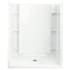 Sterling Accord 60" x 36" x 77" Vikrell Shower with Drain Center and Recessed Shelves White