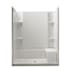 Sterling Accord 60" x 36" x 76" Vikrell Shower with Drain Center and Removable Seat White