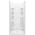 Sterling STORE+ Vikrell 36" x 34" x 77" Shower Kit with Integrated and Removable Storage and Backer Boards White