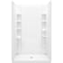Sterling STORE+ Vikrell 48" x 34" x 77" Shower Kit with Integrated and Removable Storage and Age In Place Backers White