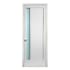 Stile Doors 30" x 80" Primed 1 Lite Narrow Satin Etched Glass Solid Core Interior Slab Door Primed