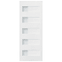 Stile Doors 24" x 80" Primed 5 Half Lite Satin Etched Glass (7-1/4") Solid Core Interior Slab Door Primed