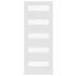 Stile Doors 36" x 80" Primed 5 Lite Satin Etched Glass (5-3/8) Solid Core Interior Slab Door Primed
