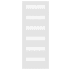 Stile Doors 30" x 80" Primed 6 Lite Satin Etched Glass (4-3/8) Solid Core Interior Slab Door Primed